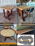 Lot de 26 tables bois multiples formats (70 places au total ) 